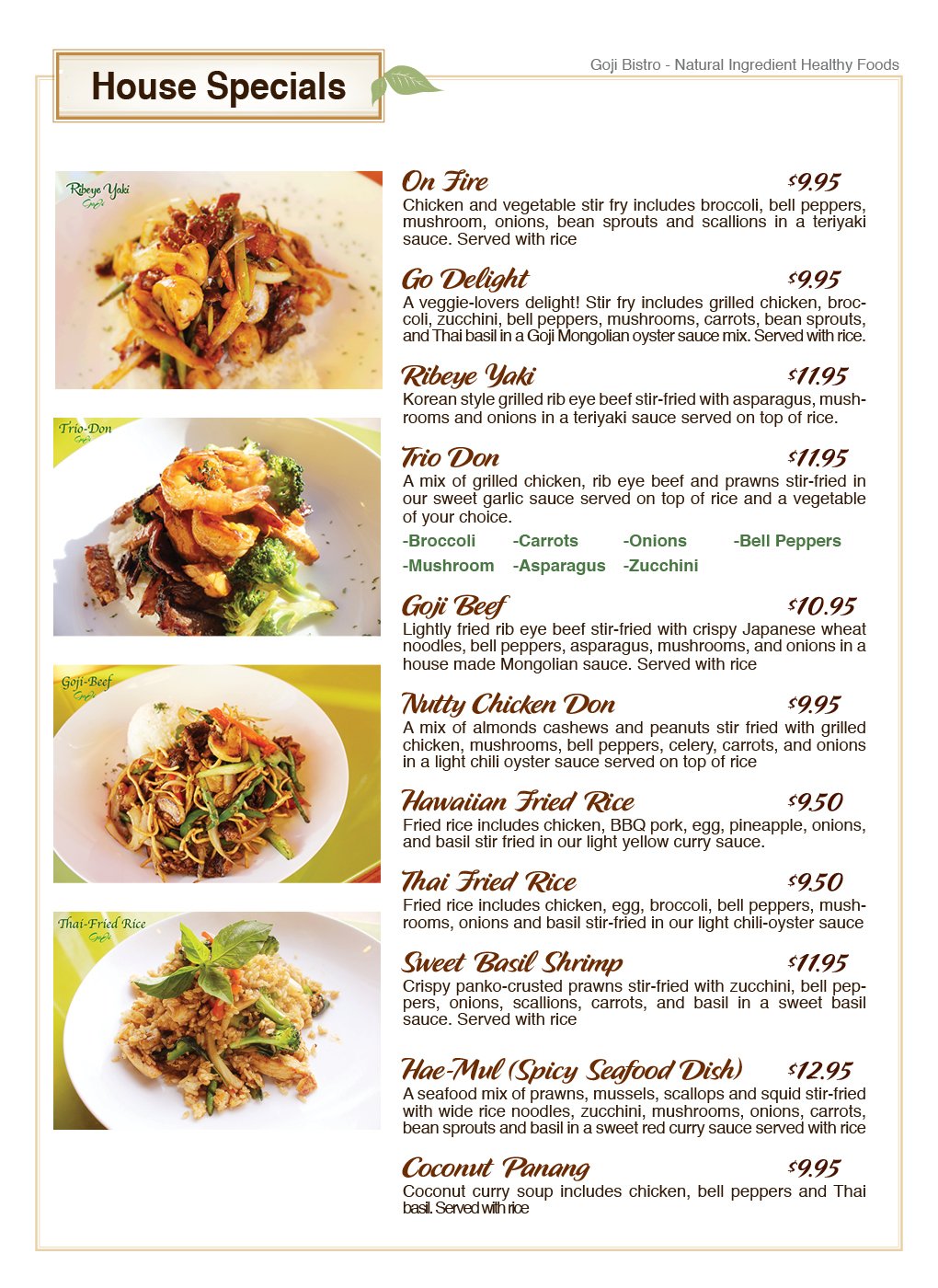 Menu Gebe Menu